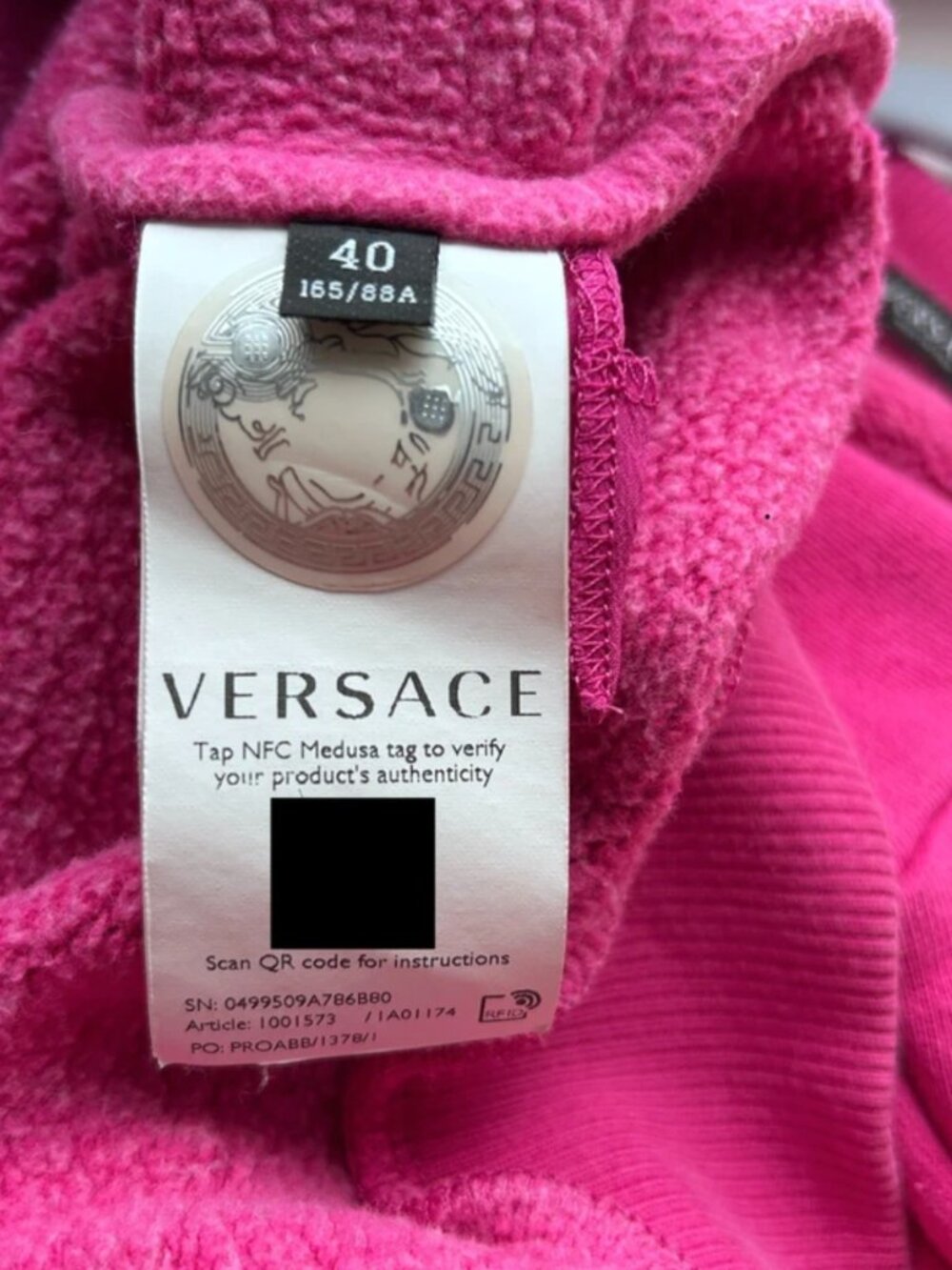 Versace Vertical Logo & Greca Back Sweatshirt Rare Colorway - Picture 3 of 5
